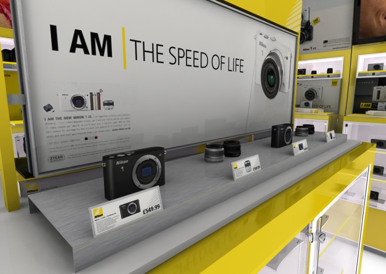 Nikon instore displays and POP Design4Retail
