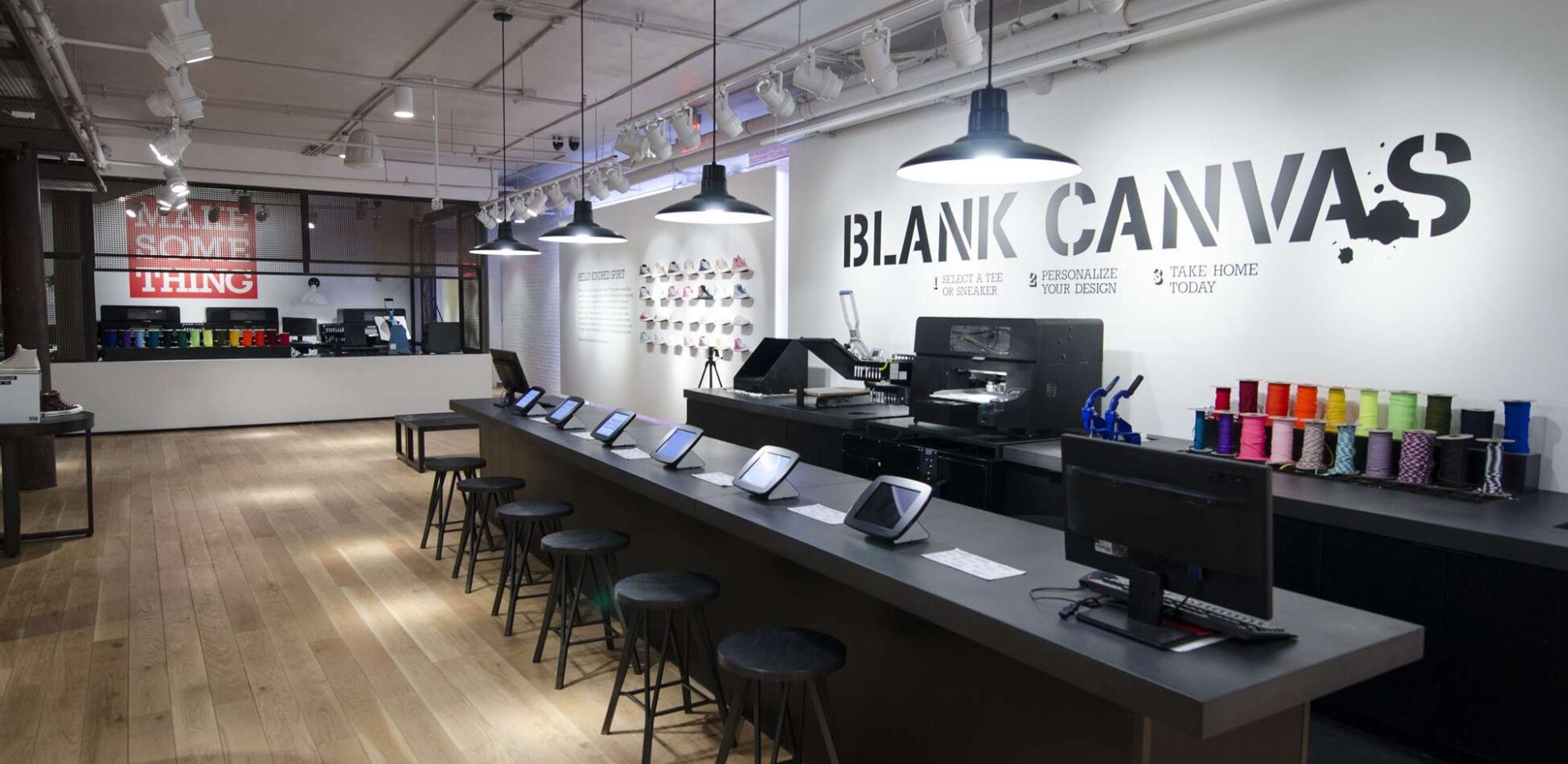 Converse in-store “Blank Canvas” customisation shop