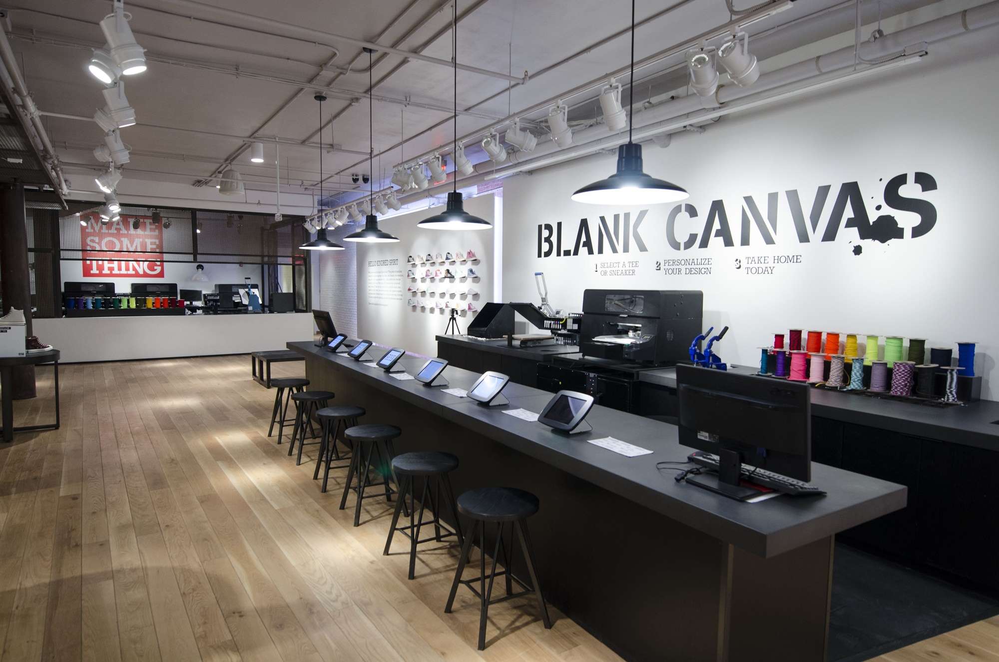 Converse in-store “Blank Canvas” customisation shop