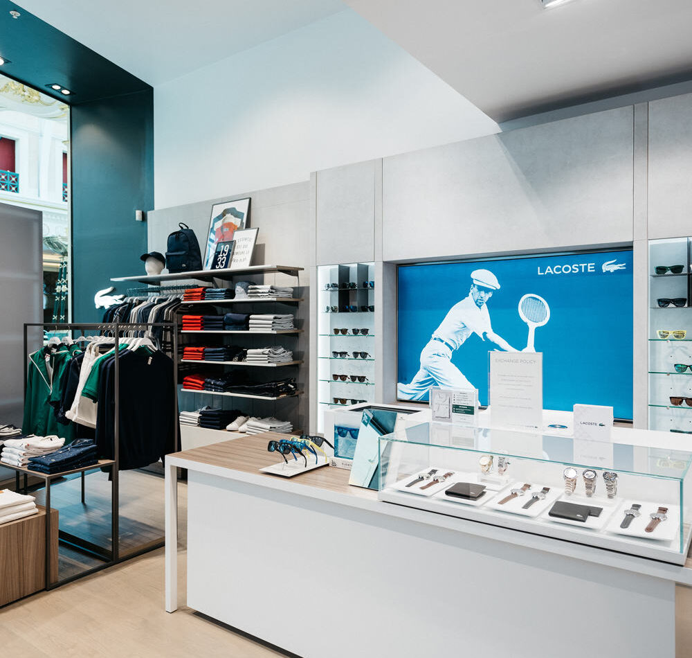 D4R install new Lacoste Boutique in Manchester Trafford Centre