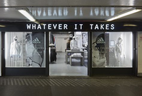 Adidas pop up shop entrance