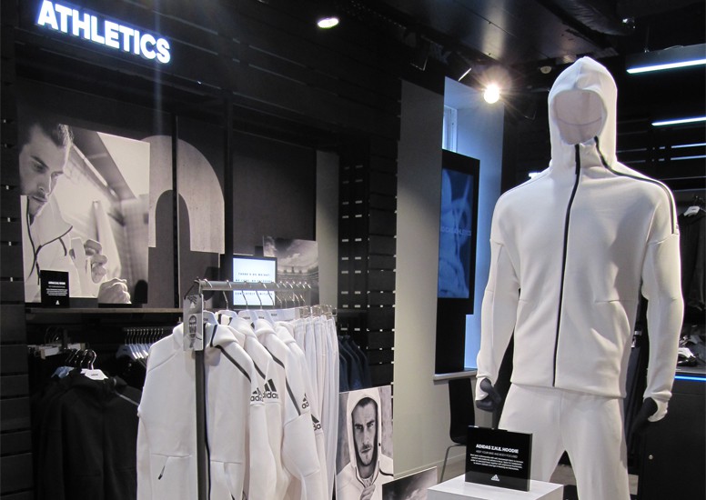 Adidas pop up store athletic section