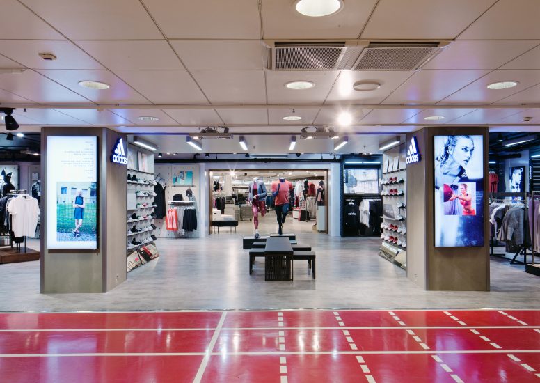 retail design adidas store in Finland