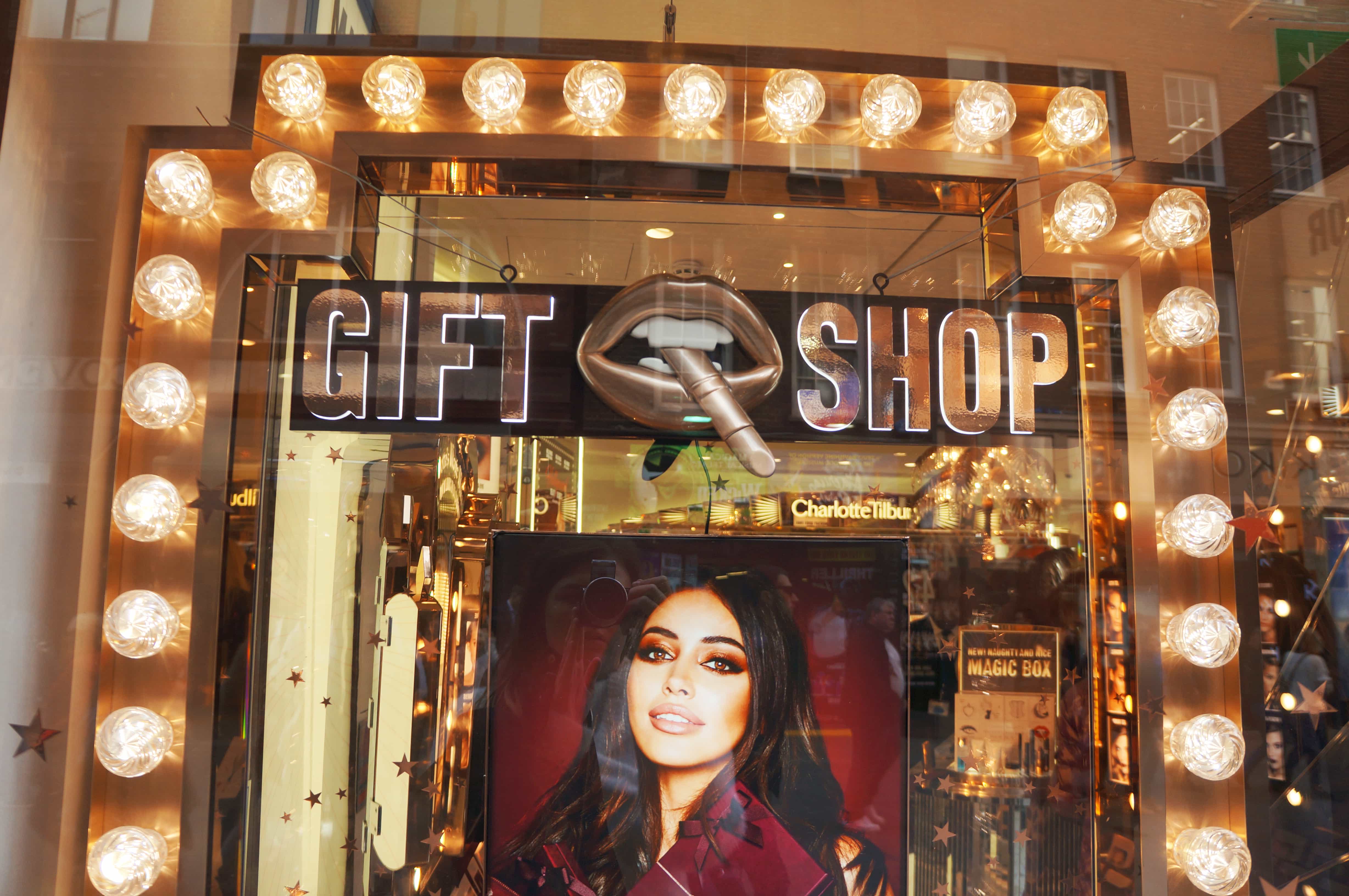 Charlotte Tilbury gift shop window