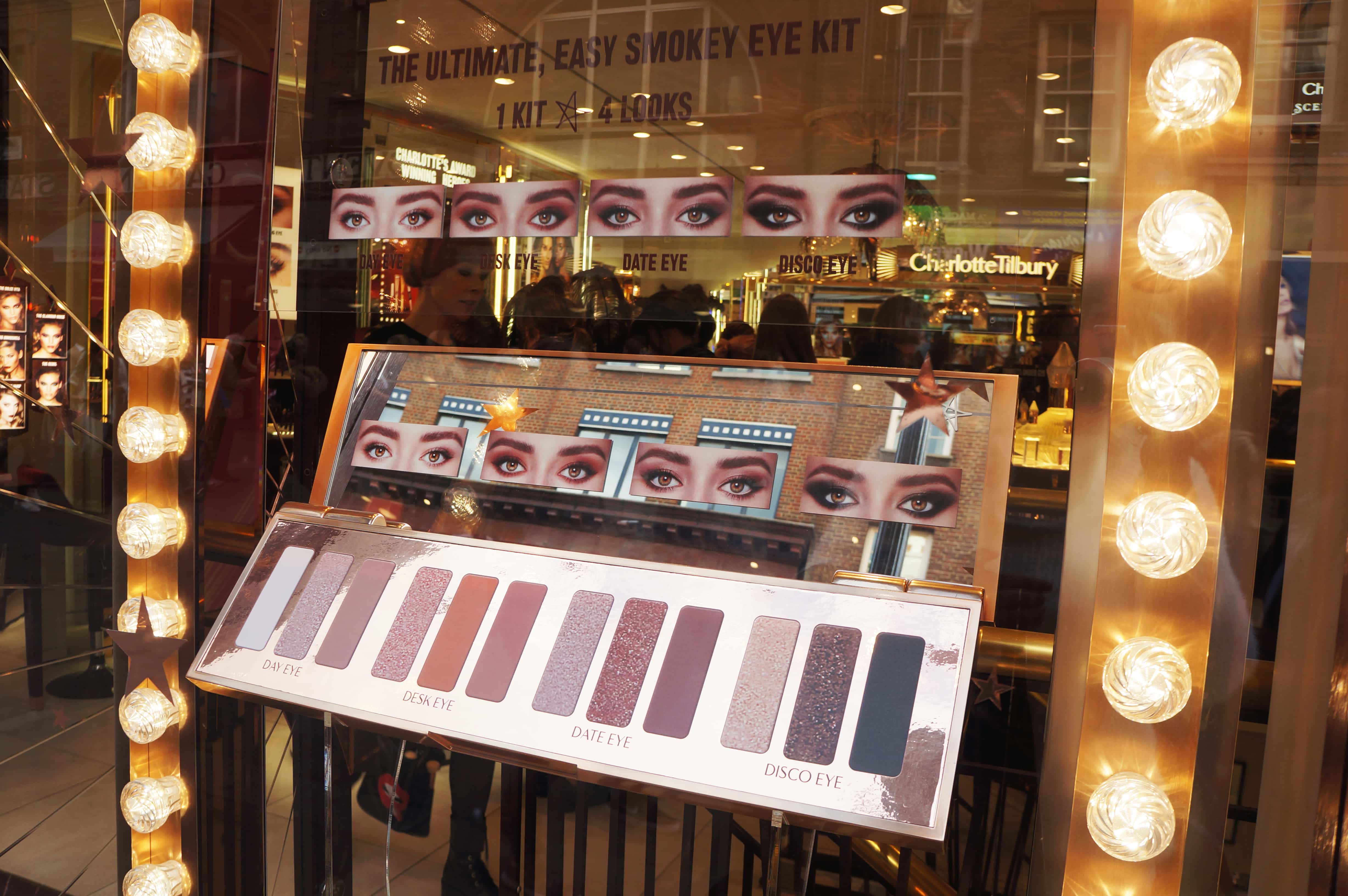 Charlotte Tilbury smokey eye palette display