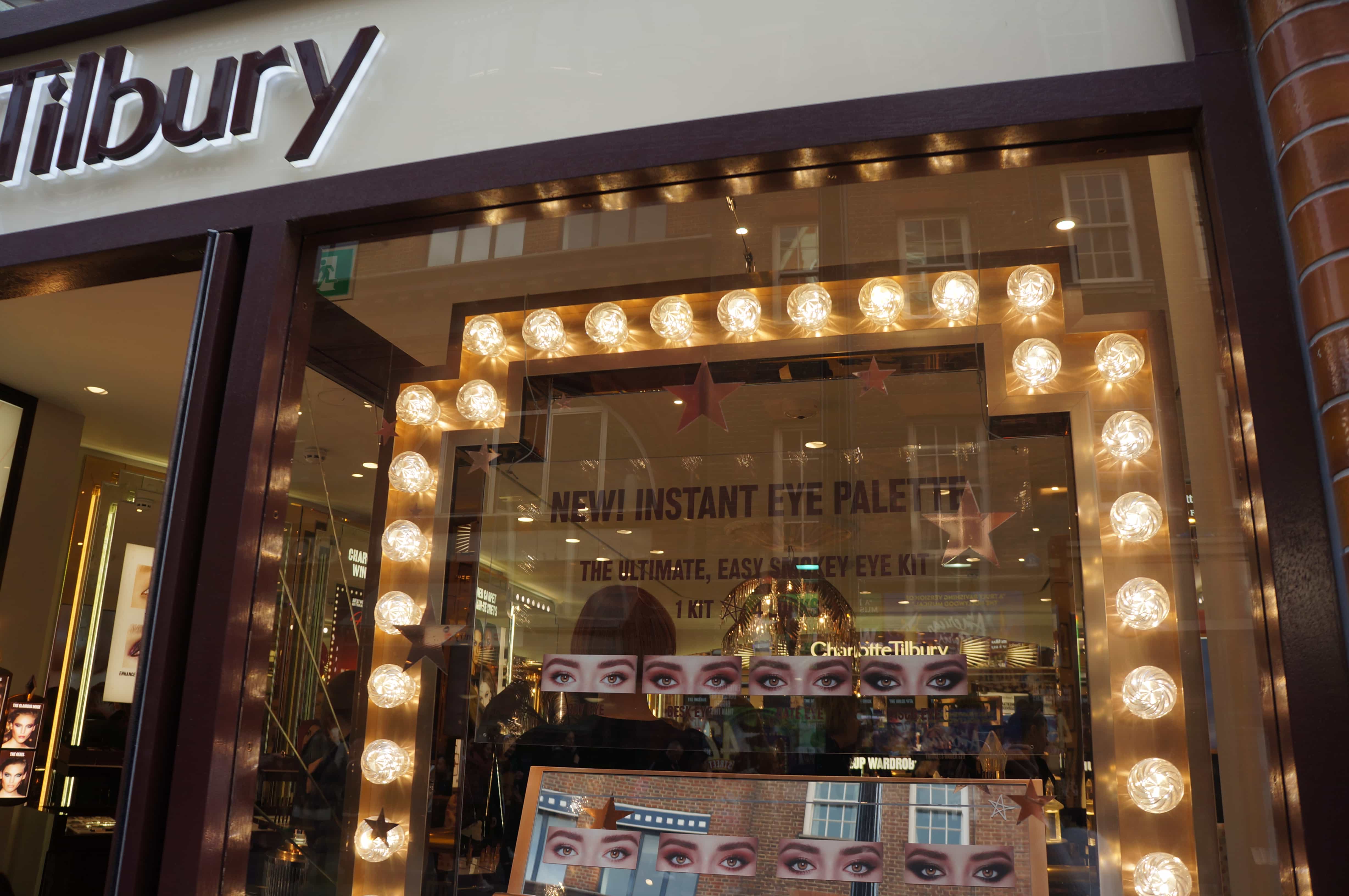 Charlotte Tilbury eye palette in window display