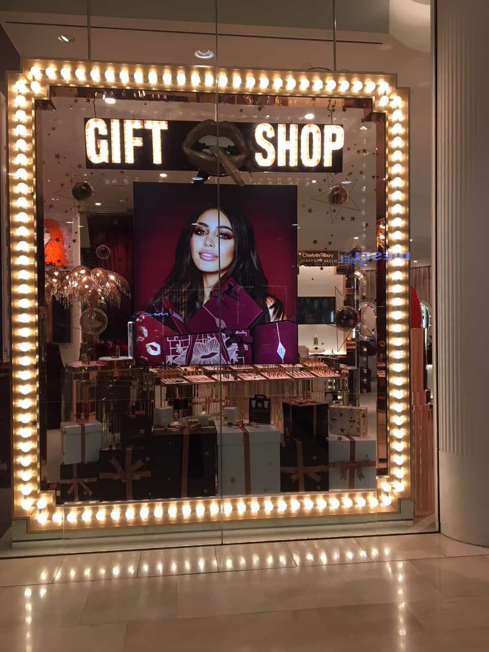 Charlotte Tilbury Gift Shop Window Display