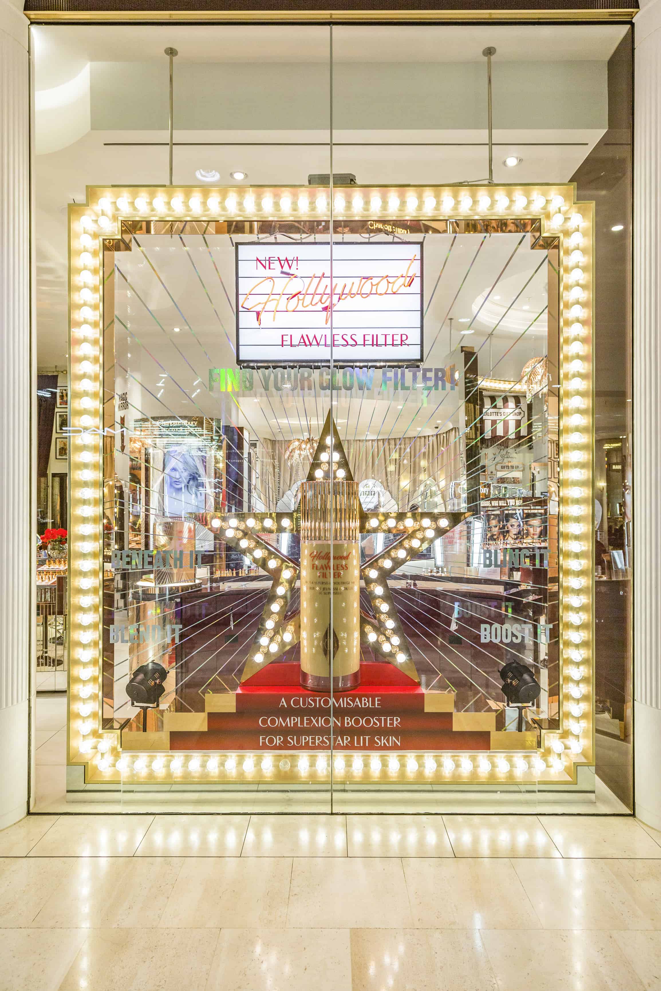 Charlotte Tilbury – Hollywood Flawless Filter Retail Window Display