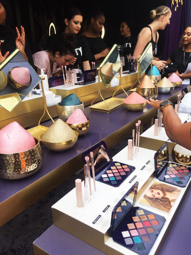 fenty beauty make up at pop up shop