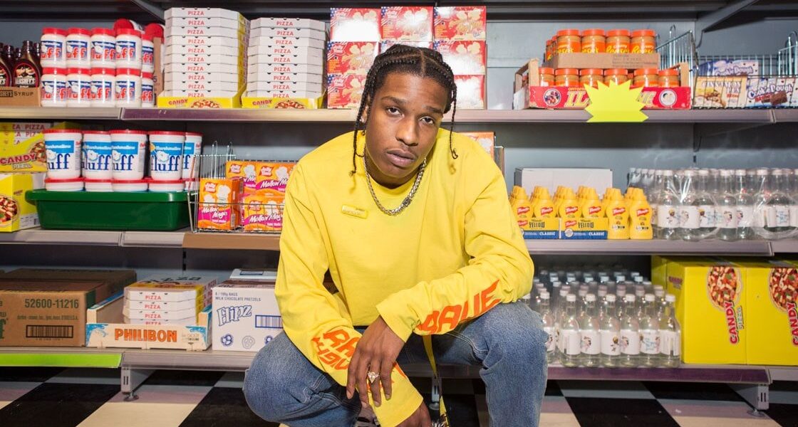 ASAP Rocky in pop up food store