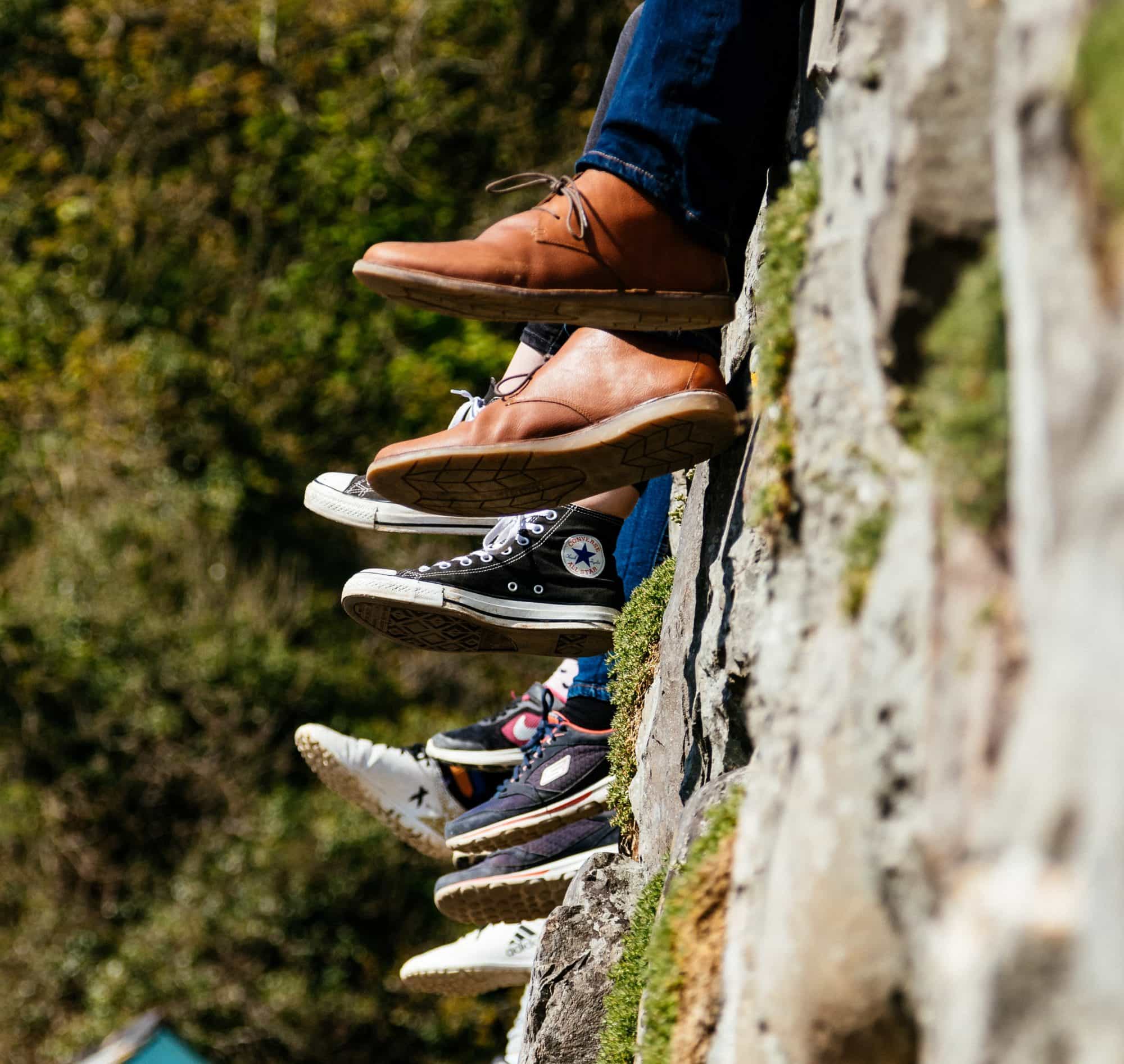 people relaxing in a natural environment